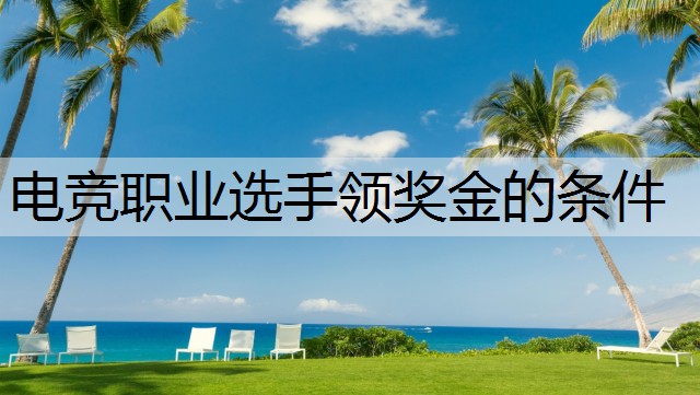 电竞职业选手领奖金的条件